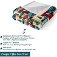 thumbnail image 6 of Camping Throw Blanket RV Throw Blanket Super Soft Flannel Throw Blanket Cozy Fuzzy Plush Happy Camper Throw Blanket for Camping Lover Lightweight Warm Throw Blanket for Travel 50" X 60", 6 of 6