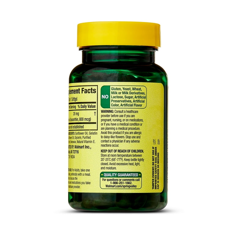 Spring Valley Lutein with Zeaxanthin Dietary Supplement