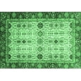 thumbnail image 1 of Ahgly Company Indoor Rectangle Abstract Emerald Green Modern Area Rugs, 7' x 10', 1 of 4