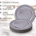 thumbnail image 4 of Disposable Round Charger Plates - 20 Pieces (Metallic/Silver), 4 of 6