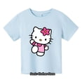thumbnail image 3 of Camiseta de Hello Kitty para niños, ropa para niñas Kawaii, camiseta de bebé, camisetas informales de manga corta con dibujos animados de Anime para hombres y mujeres, 3 of 5