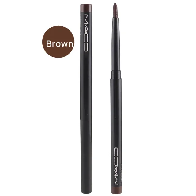 1 Uds. Lápiz Delineador de ojos suave resistente al agua negro marrón maquillaje permanente lápiz delineador de ojos herramientas de maquillaje de ojos automáticas de larga duración