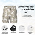 thumbnail image 3 of Gukieu Rabbit And Flower Print Men's Double Layer Sports Swim Trunks, Quick Dry Adjustable Waist Swim Shorts Swimwear-3X-Large, 3 of 6