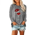 thumbnail image 2 of jsaierl Womens Christmas Sweatshirts Round Neck Long Sleeve Shirts Christmas Glass Graphic Tops Hippie Graphic Blouse Tee Xmas Pullover, 2 of 6