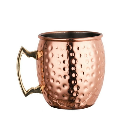 

Moscow Mule Mug Stainless Steel Lined Pure Copper Plating Gold Brass Handle