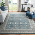 thumbnail image 2 of SAFAVIEH Sofia Cionadogh Border Area Rug, Blue/Beige, 6'7" x 6'7" Square, 2 of 6