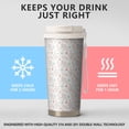 thumbnail image 4 of Floral 18oz Double Drinking Coffee Mug – Vacuum Insulated Stainless Steel Travel Cup with Leakproof Lid, 316 Steel Thermos Tumbler for Hot & Cold Beverages,Thanksgiving,Christmas, Spring,Flower, 4 of 6