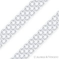 thumbnail image 2 of 6mm 2-Row Bismark / Bizmark Link Italian Chain Anklet in .925 Sterling Silver, 2 of 2