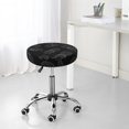 thumbnail image 6 of Salouo White Pineapples Pattern Bar Stool Cushion Cover, Round Crease-Resistant Stretchy Dustproof Stool Seat Slipcover for Bar Round Chair-13 inch, 6 of 6