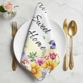 thumbnail image 2 of Spring Wildflowers Cloth Napkins, Watercolor Tulip Floral Leaf Plant Yellow Washable and Reusable Dinner Napkins Set of 2, Table Napkin for Kitchen Party Birthday Wedding Hotel Housewarming 20"x20", 2 of 9