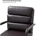 thumbnail image 5 of Faux Leather Home Office Chair, Swivel Task Desk Chair with Padded Cushion, Brown, 5 of 8