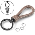 thumbnail image 2 of SERASAR Leather Keyring [Strong] Camel Key Chain Womens Keychain Best Gifts, 2 of 9