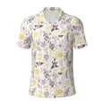thumbnail image 2 of Daiia Lavender Flowers Pattern Men’s Polo Shirts,Solid Deck Shirt,Classic Fit, Breathable Cotton Polo for Casual and Sport Wear-4X-Large, 2 of 7