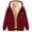 Wine, variant on Aboser Warm Sherpa Lined Hoodies for Women Zip Up Fleece Jacket Winter Casual Hooded Coat Solid Long Sleeve Sweatshirt Jackets with Pockets