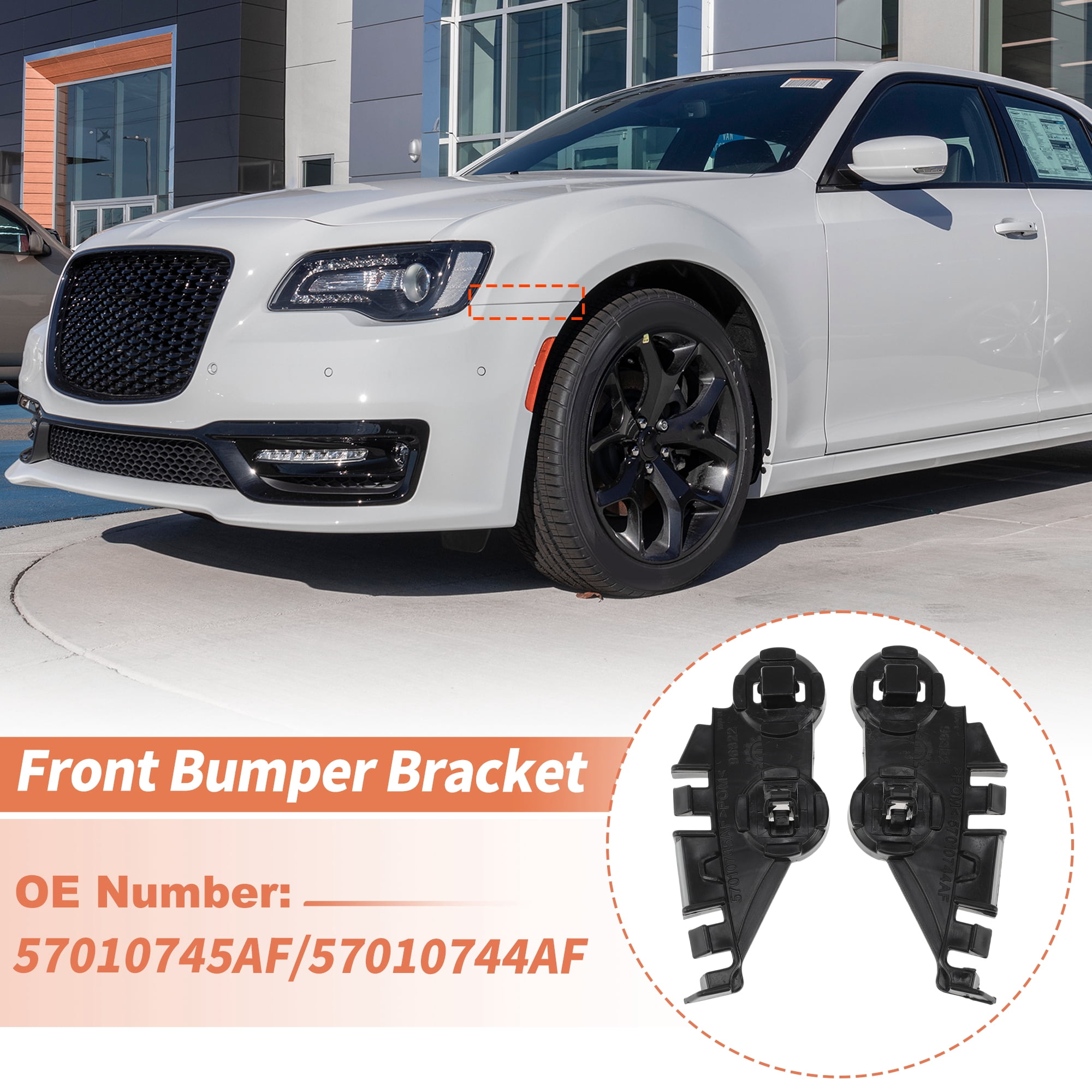 Unique Bargains Front Bumper Bracket for Chrysler 300 2011-2021 57010745AF/57010744AF