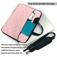 thumbnail image 3 of YFYANG 13 inch Universal Laptop Bag Oxford Cloth Laptop Sleeve, Multi-functional Pink Polka Dot Pattern Notebook Computer Messenger Bag Handbag, 3 of 8