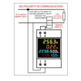 thumbnail image 4 of Medidor de energía monofásico digital Probador Monitor de uso de electricidad AC 110V 40V~300V 100A Amperímetro Voltímetro de potencia Amperímetro Voltaje Amperios Watt Kwh Frecuencia Medidor de facto JFHHH pequeña, 4 of 5