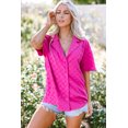 thumbnail image 4 of Redhotype Vibrant Bright Pink Lapel Neck Blouse - Stand Out in Style!, 4 of 8