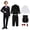 Black, variant on Boy's Formal Suit 6 Piece Set Slim Fit Kids Tuxedo Suits for Wedding Teen Toddler Boy Dress Suit Outfit Black 5-6 Years