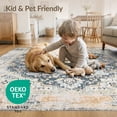 thumbnail image 4 of ODIKA Retro Distressed Oriental Medallion With Vintage Traditional Floral Field for Dining Room, Under Table, Home Office, Non-Slip Chair-Friendly, 4 of 7