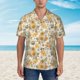 thumbnail image 2 of Fotbe Hippie Bee Honeycomb Camisa Hawaiana para Hombre Unisex – Camisa Casual de Verano con Botones de Manga Corta de Algodón y Lino,X-Large, 2 of 7