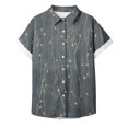 thumbnail image 4 of Pompotops Blouse Décontractée à Col pour Femmes Manches Courtes Imprimé Chemise Ample Boutons Cardigan Liquidation, 4 of 5