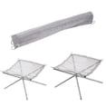 thumbnail image 4 of HEVIRGO Portable Fire Pit Mesh Heat Resistant Roll Up Design Stainless Steel Fire Pit Net for Camping, 4 of 10