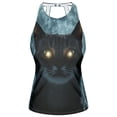 thumbnail image 3 of Women's Printed Tankini Top - High Elasticity Slim-Fit Swimsuit with Removable Straps & Cups, Perfect for Beach & Pool Parties，Skinny Little Cat, 3 of 7