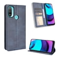 thumbnail image 2 of Compatible with Motorola Moto E20 Case Magnetic Closure Vintage Pattern PU Leather Wallet Cover with Card Slots-Blue, 2 of 5