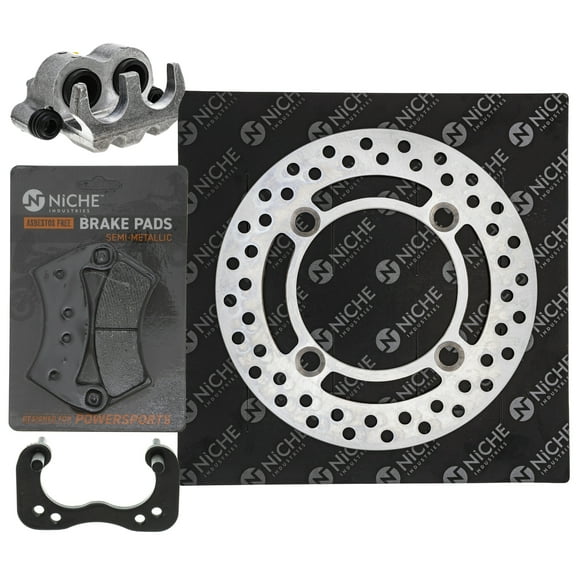 Niche Rear Right Brake Rotor Caliper Pad Kit for Polaris RZR 4 XP 900 1912375 UTV MK1007914