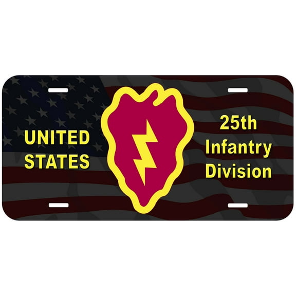 25th Infantry Division Novelty Car License Plate