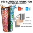 thumbnail image 3 of 16oz Tumblers Pioneer Flower Floral Print Pattern Stainless Steel Vacuum Insulated Double Wall Travel Tumbler Cups Mug with Lid and Straw,Cleaning Brush for Coffee,Tea, 3 of 4