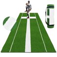 thumbnail image 2 of Zeronic Portable Softball Pitching Mat 10'x3' Baseball Pitching Mound Turf Matt Non-Slip Foam Backing for Garage Home Cage Floors Outdoor Indoor with Carry Strap, 2 of 7