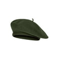 thumbnail image 1 of Top Headwear Wool Blend French Bohemian Beret, Forest Green, 1 of 2