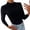 Black, variant on Ichuanyi Womens Fall Tops, Womens Solid Color Long Sleeve Round Neck T-Shirts Slim Knitted Bottoming Shirt Tops