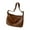 Coffee, variant on Fashion Casual Women's Pleated Hobo Shoulder Bag Large SoftPu Leather Clutch Handbag Unisex Hobo