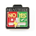 thumbnail image 1 of My Attitude Lapel Pin Metal Jewelry Broche Regalos para Amigos Niños (Negro), 1 of 2