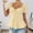 Yellow, variant on Endives Women's Short Sleeve Tshirt Tie Up Front Blouse Tuck Waist Shirts Tunic Tops Summer Trendy Pink