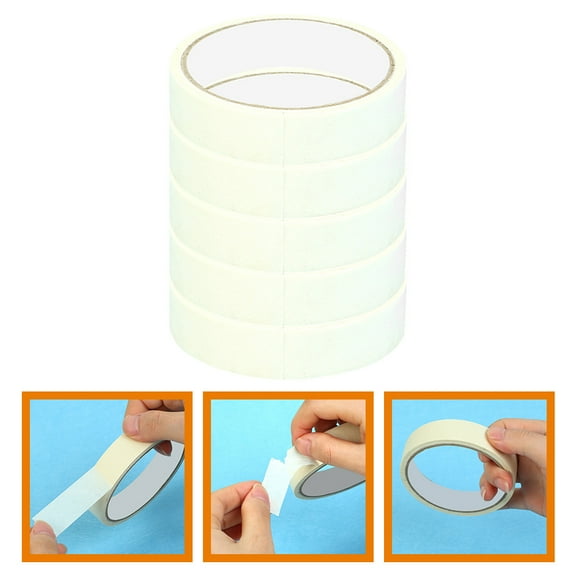 WEUVEB 5 Rolls of Drawing Masking Tape White Paper for Students