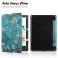 thumbnail image 3 of PU Leather + Clear Soft TPU Back Case for Amazon Kindle 11th Generation 2022 / Kindle 6 Inch 2024 E-Reader, with Magnetic Closure Auto-Wake/Sleep Folio Flip Cover, Apricot Blossom, 3 of 7