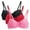 Hot Pink, variant on 3 PCS Push Up Bras for Women Sexy Lace Full Coverage Wirefree Everyday Bra Soft Comfy Breathable Daily Underwear High Support Bras Minimizer Bras