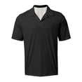 thumbnail image 5 of Afdoent Polo Shirts For Men Solid Color Casual Breathable Starry Pattern Shirt For Everyday Comfort And Style Comfortable, 5 of 5