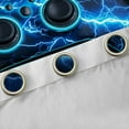 thumbnail image 4 of Feelyou 3D Gamepad Curtains Pack of 2 (42x84 Each) for Teens, Blue Lightning Curtains Blackout, Modern Video Game Bedroom Curtains, Blackout Curtains Home Decor, 4 of 6