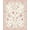 Blush Pink Ivory, Pattern 3, variant on ODIKA Pink Distressed Vintage Songbird Botanical Scroll Flower Boho for Entryway, Kitchen, Mudroom, Stain Resistant Flatwoven
