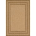 thumbnail image 1 of Unique Loom Outdoor Border Solid Tonal Rug 6' x 9' Rectangle Light Brown/Brown, 1 of 1