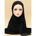 thumbnail image 6 of Hijabs Scarf Scarves For Woman Long Underscarf Headwraps With Bead Chiffon Prayer Turbante, 6 of 7