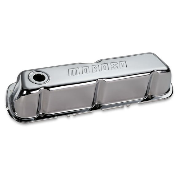 Moroso 68201 Valve Covers Tall with Moroso Logo Chrome