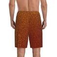 thumbnail image 5 of Cauagu Orange Glitter Print Pajama Bottoms for Men Sleep Pajama Shorts Elastic Waistband Sleep Pajama Short Men's PJ Shorts -3X-Large, 5 of 6