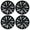 A, variant on DJZ 4 Pack 19" Wheel Covers Black Hub Caps for Tesla Model Y