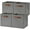 Grey, variant on Cube Storage Bins Storage Cube Bins for Home, 4 Pack Fabric Storage Bins for Organization, Storage Cubes 13x13 Cube Baskets with Leather Handles (White&Teal)